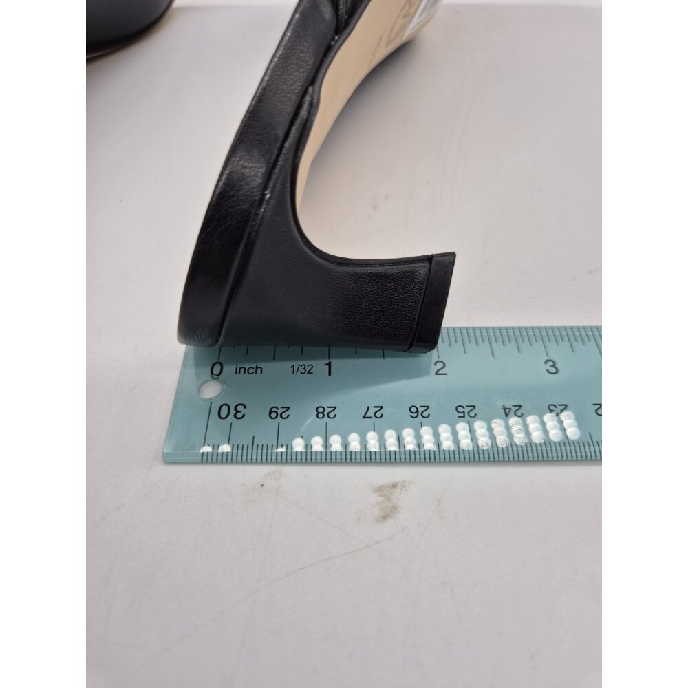 Michael Kors Women's Shoes Size 6 Darrington Kitten Heel Mules Black Leather 373 - Picture 8 of 14